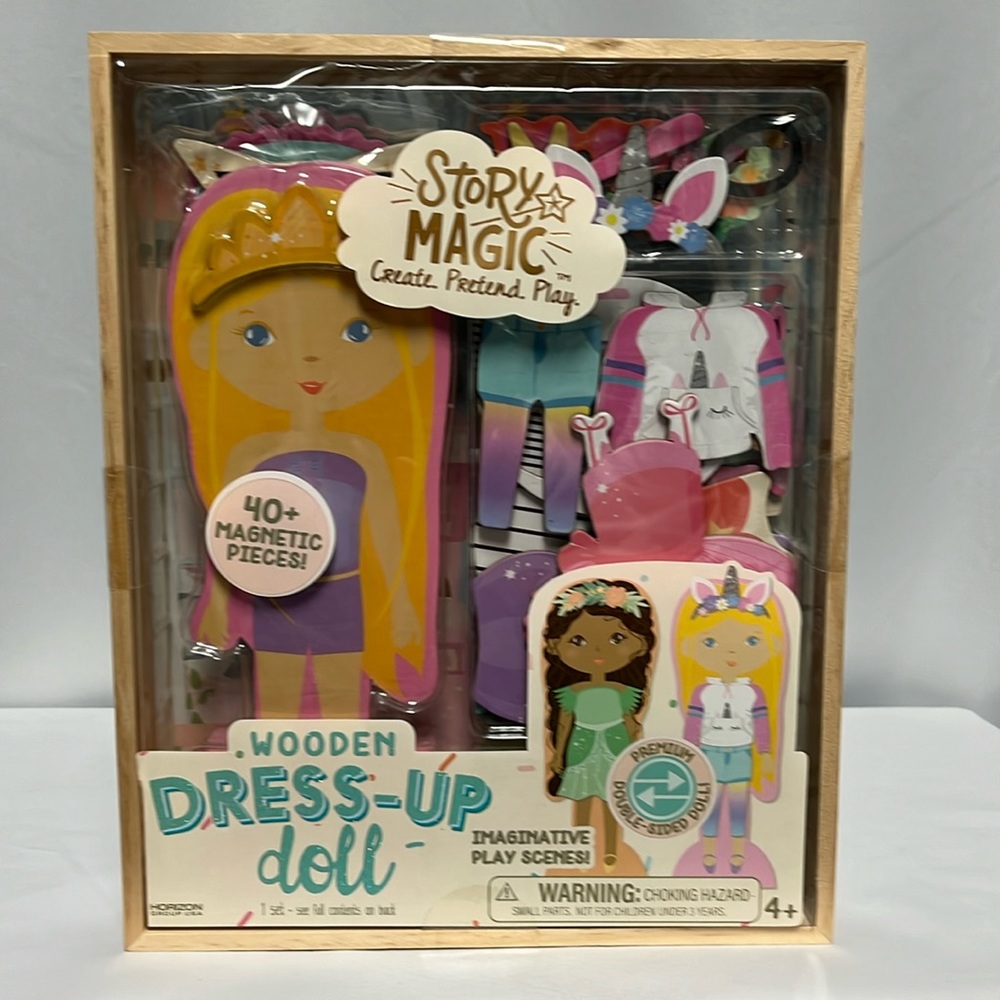 Story Magic, Wooden Dress-Up Doll, play set